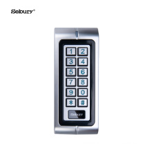 Sebury Hot Sale Small Size 125khz Metal Backlit Keypad Wiegand26 Universal Card Reader for Access Controller